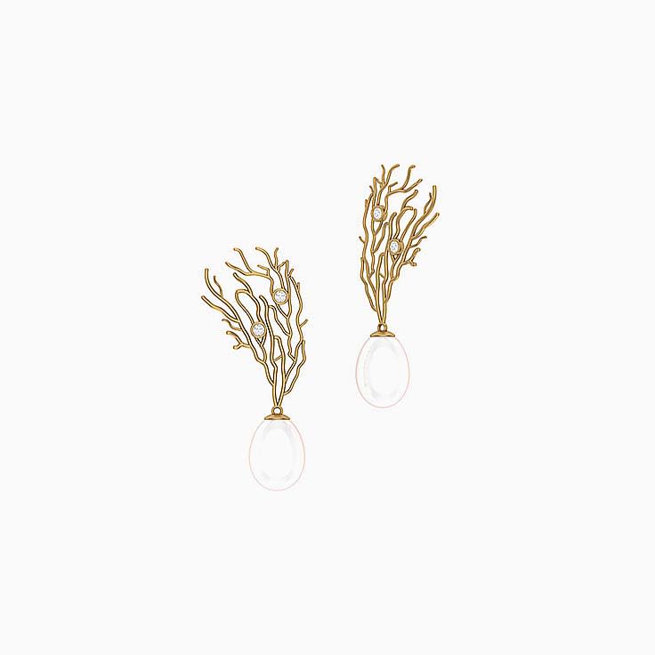 South Sea pearl branch earrings