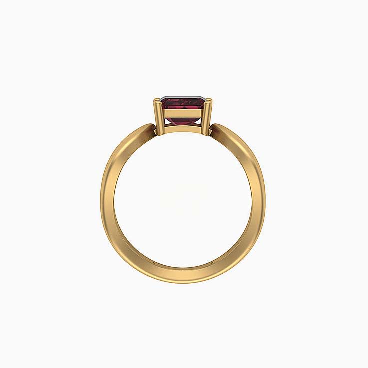 Rhodolite modern ring