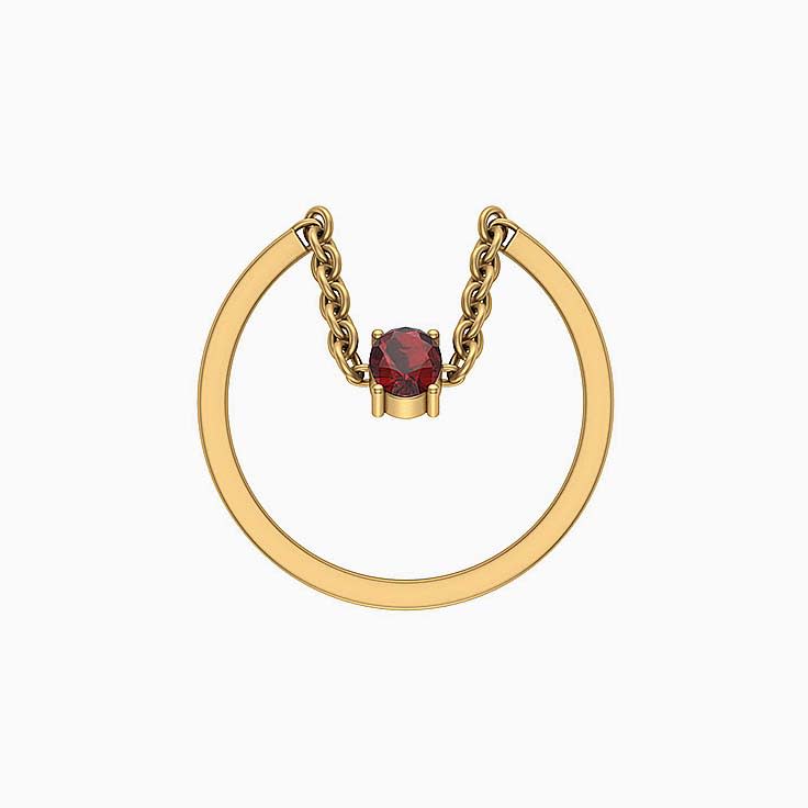 Dangling Garnet ring