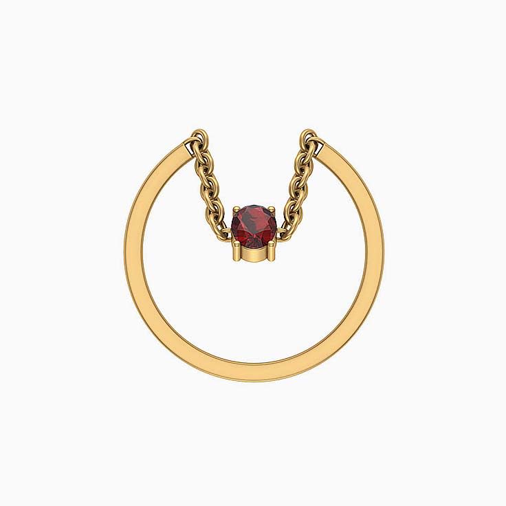 Dangling Garnet ring