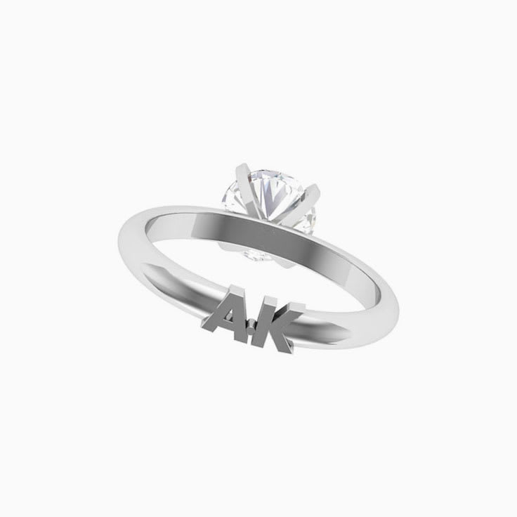 Personalised Initial lab Engagement Ring