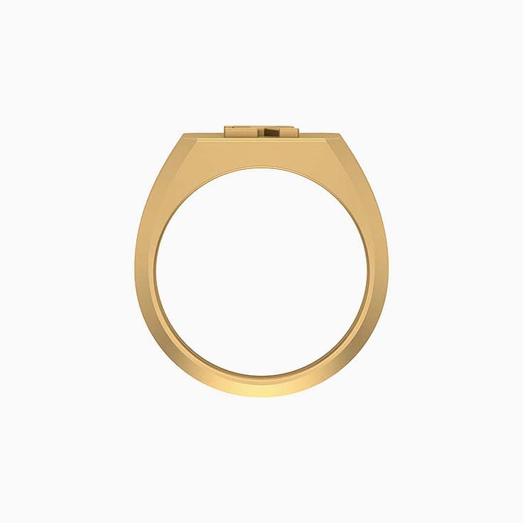 R initial signet ring