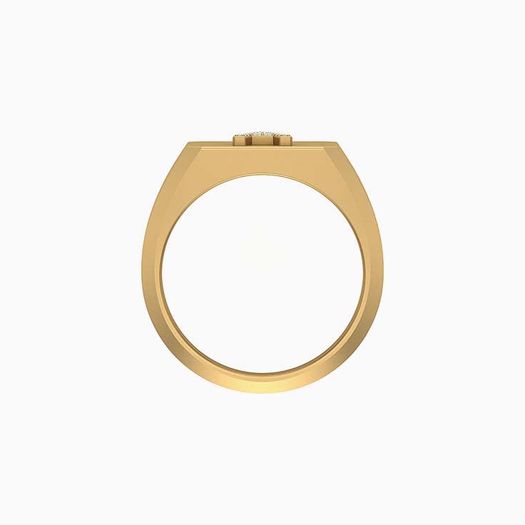 A diamond signet ring