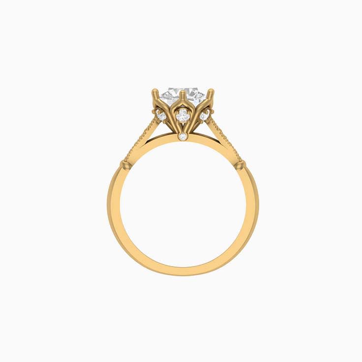 2ct Lab Grown centre Solitaire Vinage design