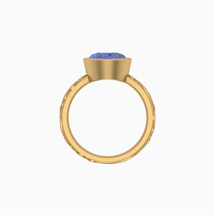 Lab Grown 4ct Kashmir Blue Sapphire.