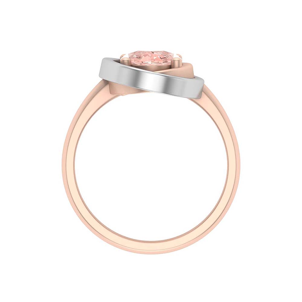 Two tone Morganite ring