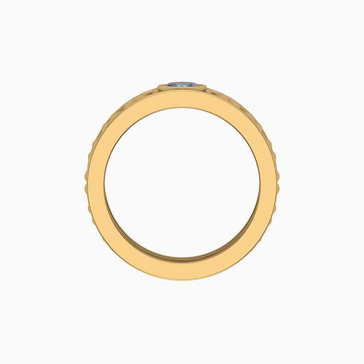 Aquamarine Wide band and diamonds