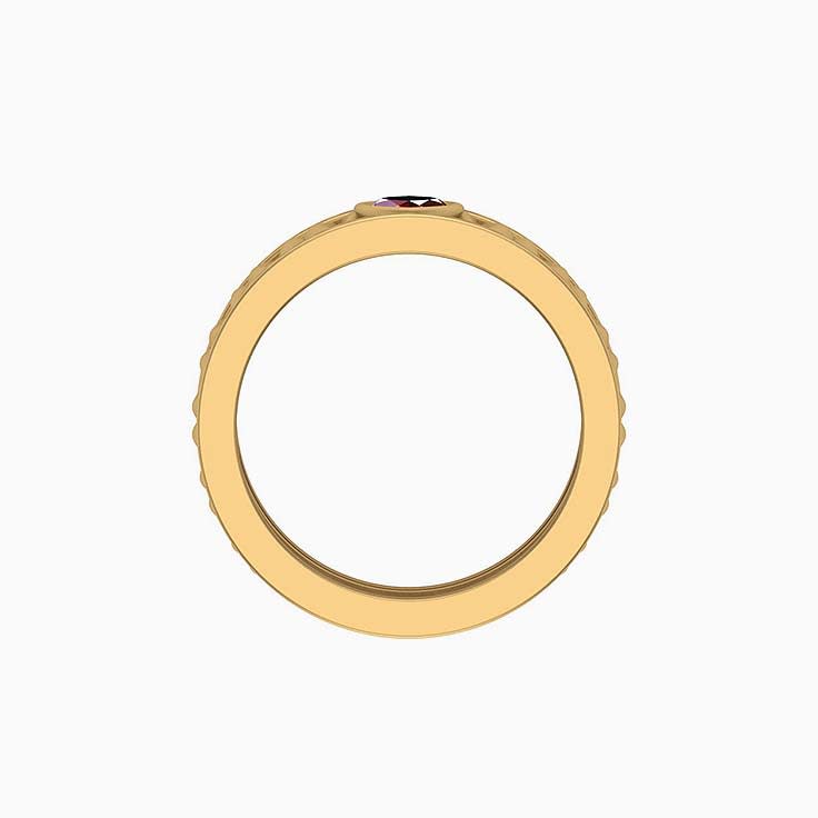 Ruby Wide band and diamond ring
