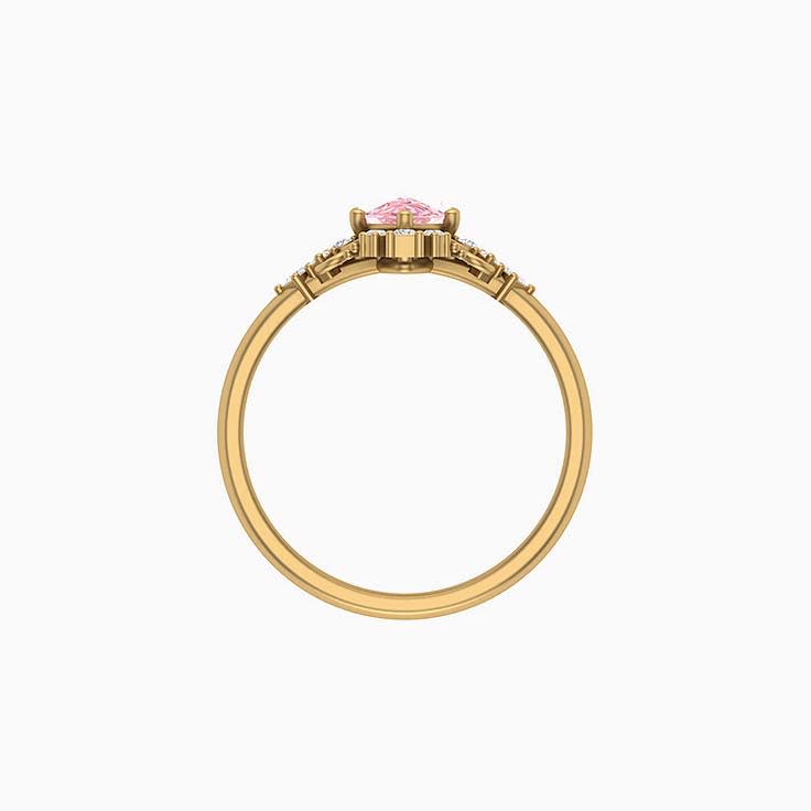 Natural Pink sapphire vintage ring