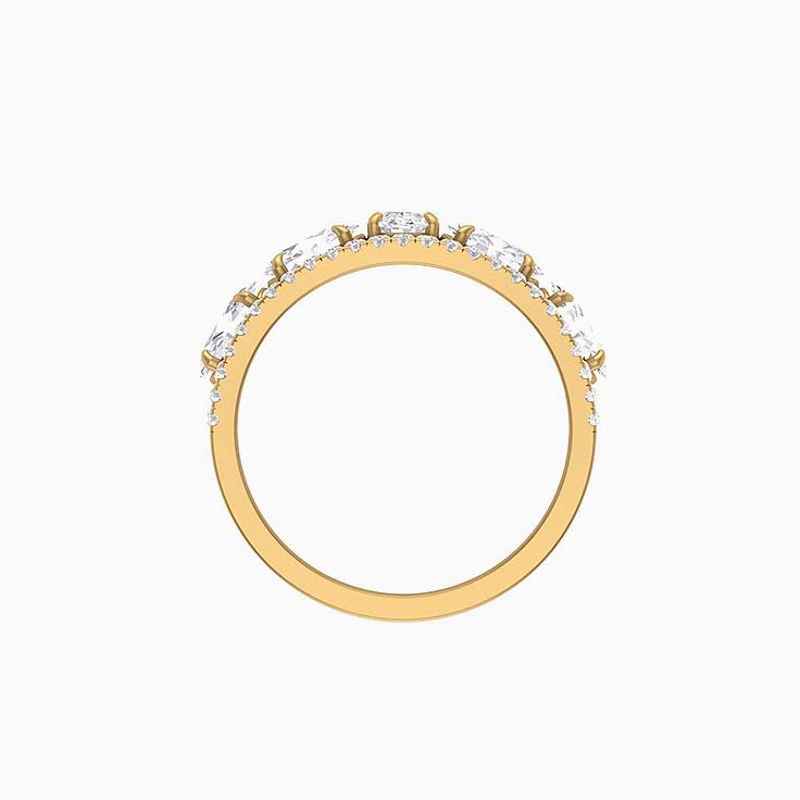 Moissanite oval cut  band