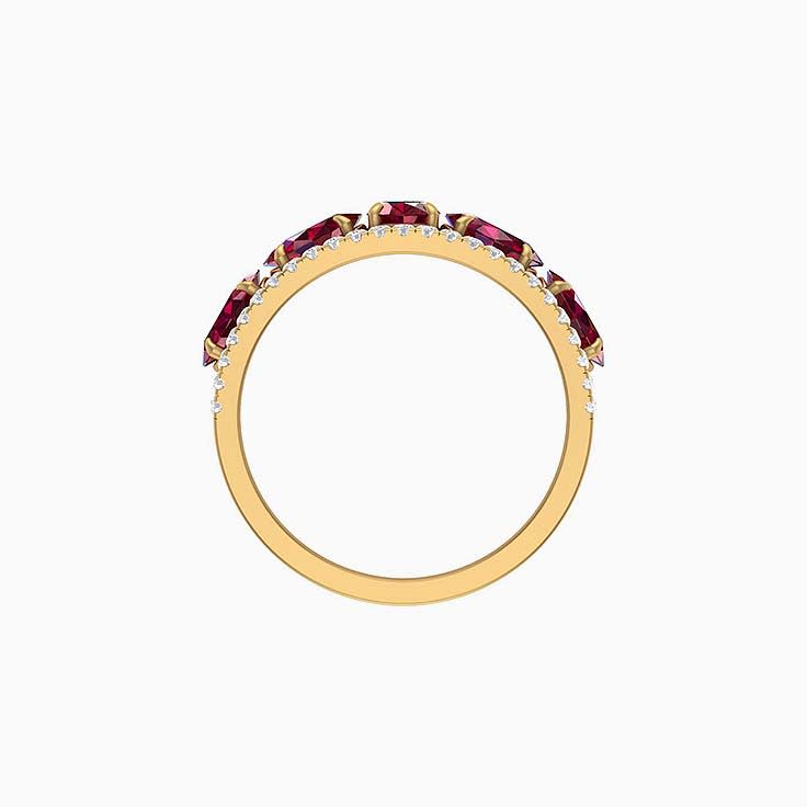 Lab Grown Rubies set with Natural diamonds