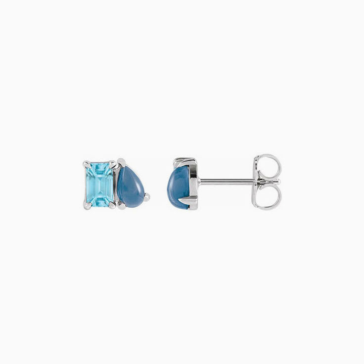 Two Stone topaz Studs