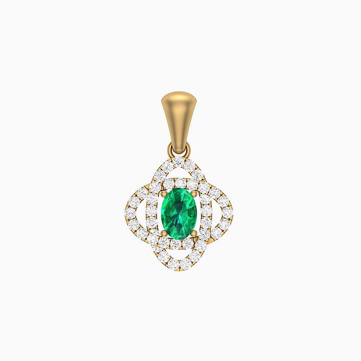 Emerald and Diamond pendant.