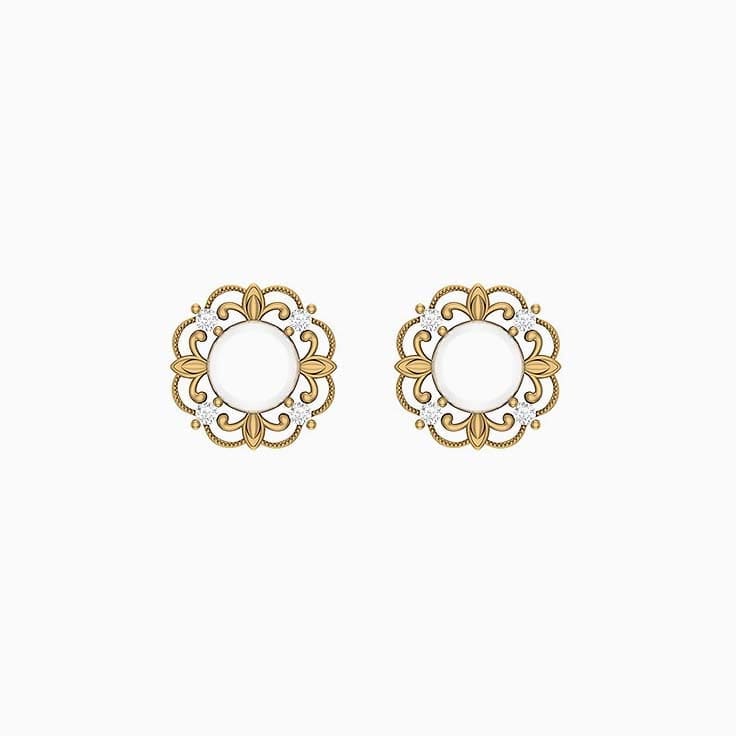 De Fleur design and Australian white opal stud earrings