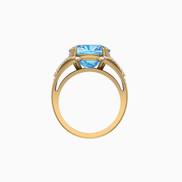 Royal London Blue Topaz and diamonds