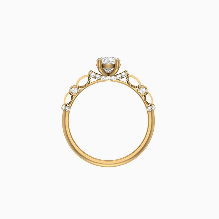 Intricate Royal Oval Lab grown diamond 1ct solitaire