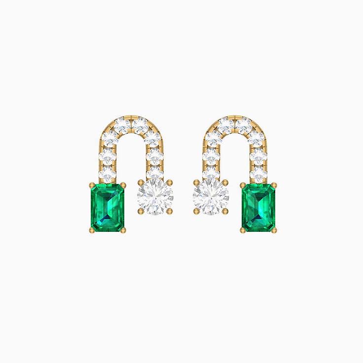 Arch Emerald earrings