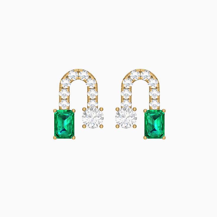 Arch Emerald earrings