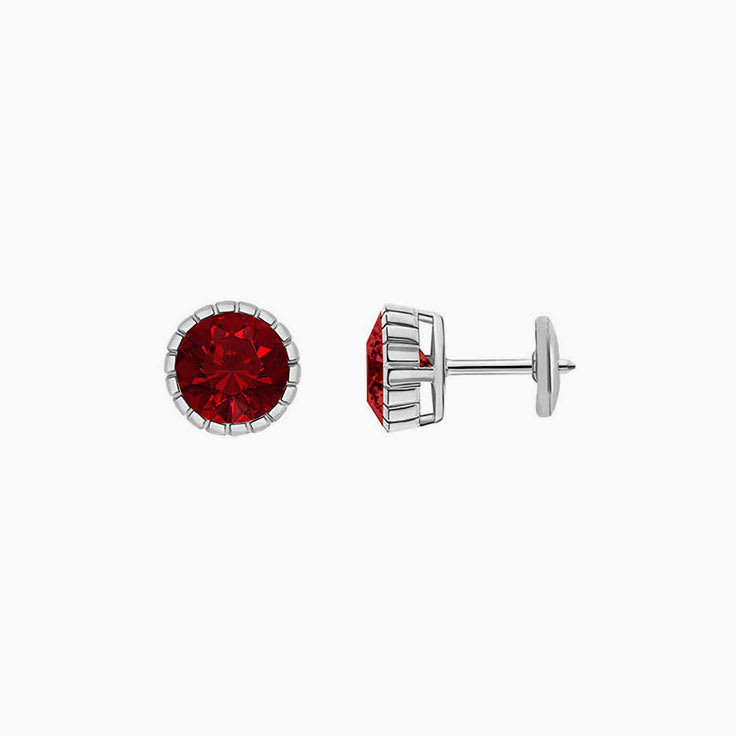 Natural Ruby stud earrings