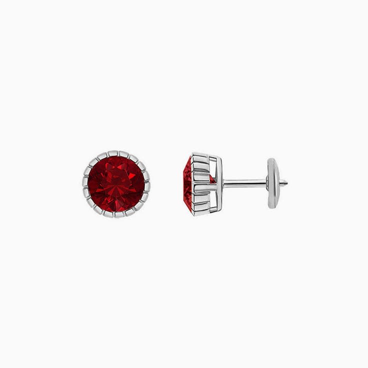 Natural Ruby stud earrings