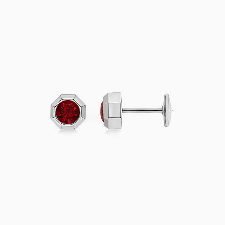 Natural best Ruby studs at 50 points total weight