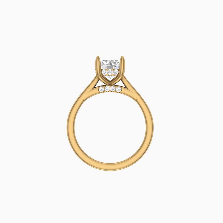 Round Lab Diamond With Hidden Halo