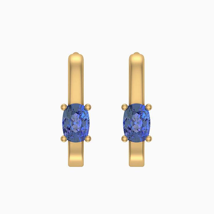 Natural Better Blue sapphire Huggies