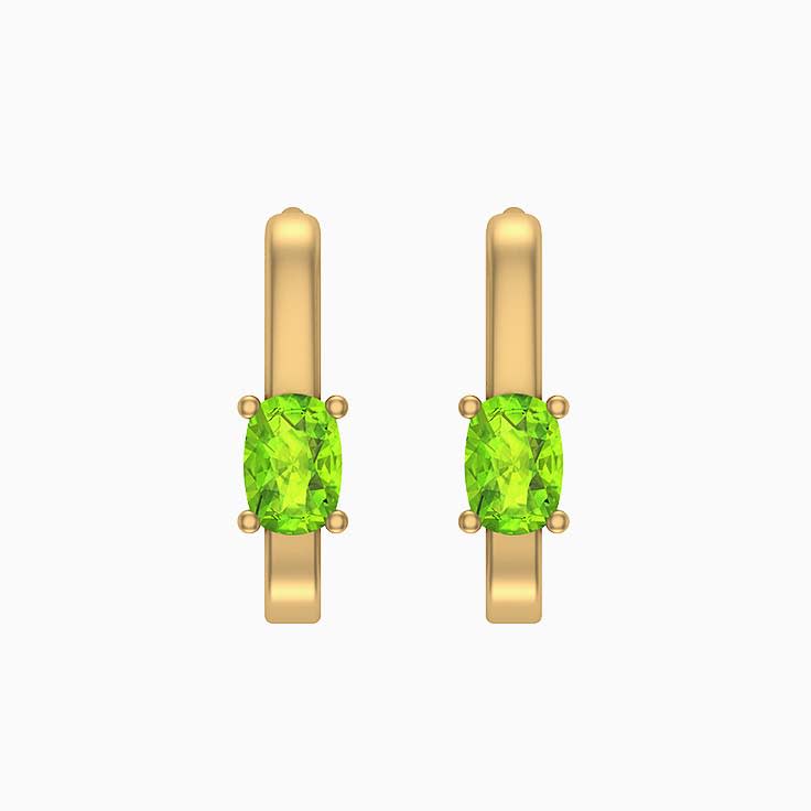 Natural Peridot Huggies
