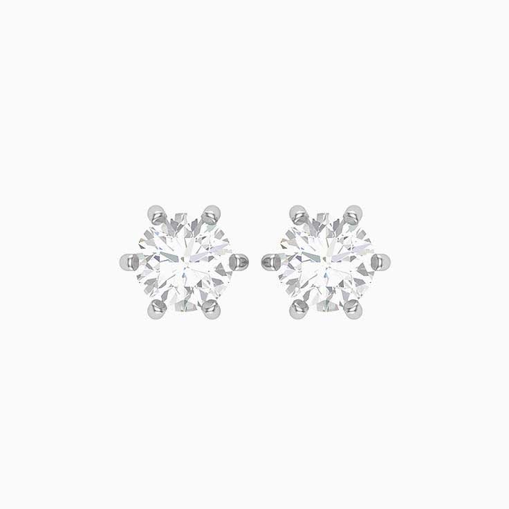 1ct each earring with 6 claws.