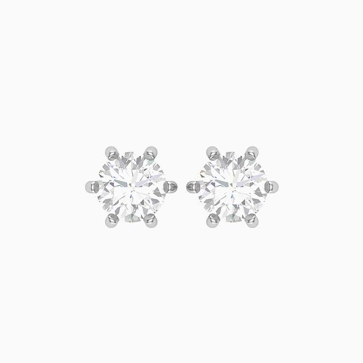 1ct each earring with 6 claws.