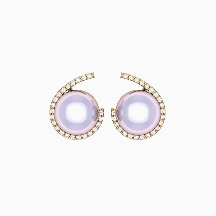 South Sea pearls 11mm with diamonds