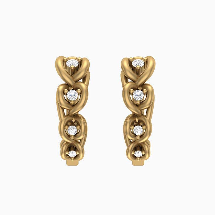 Braided Lab diamond earrings