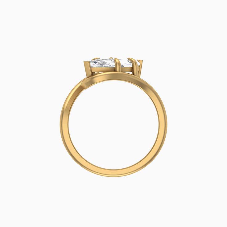 Wave setting with Lab marquise cut