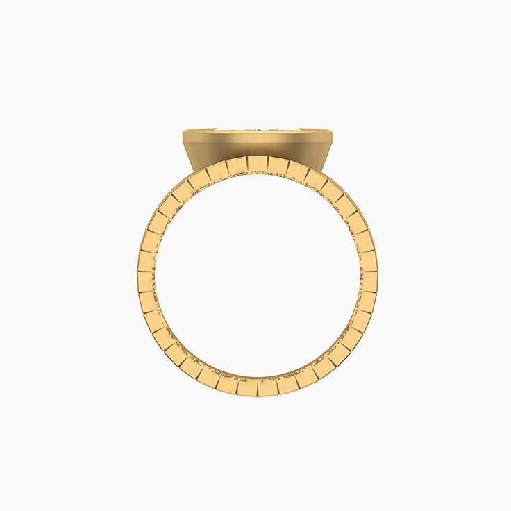 Lab Diamond Marquise cut wide band ring