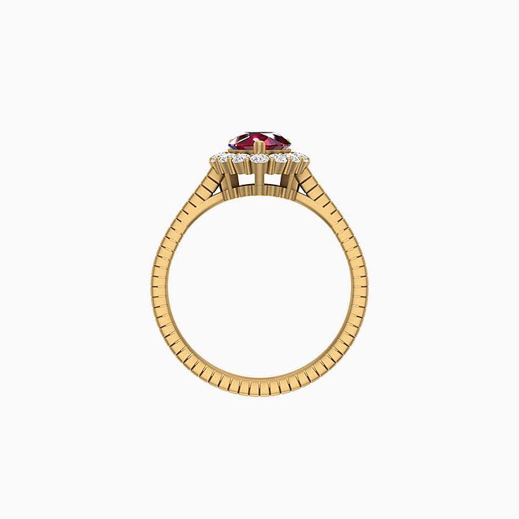 Best Red Ruby natural set with natural diamonds