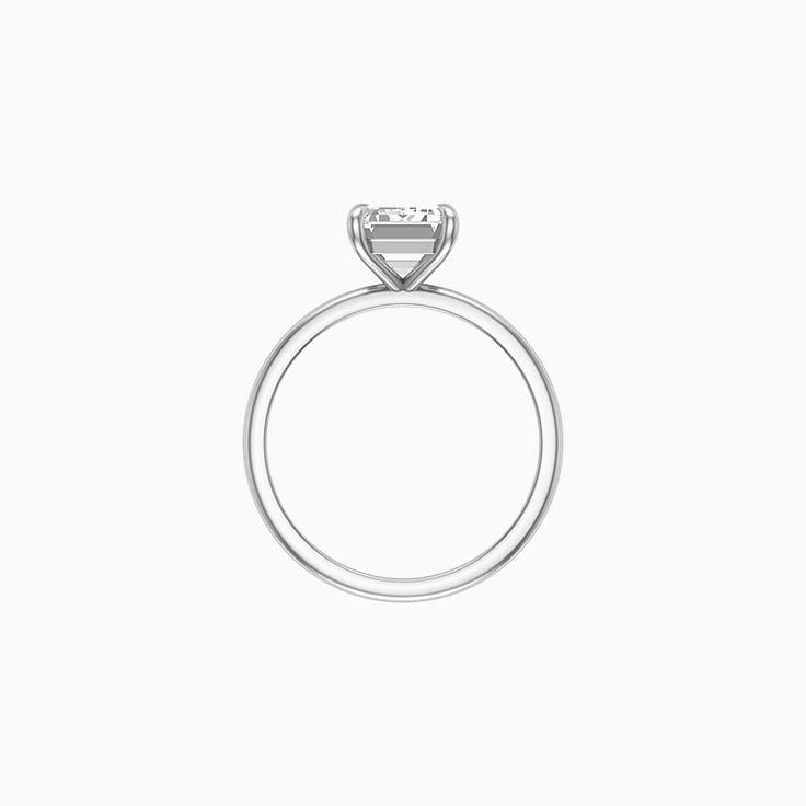 4 Claw 2ct Lab Emerald Cut Solitaire