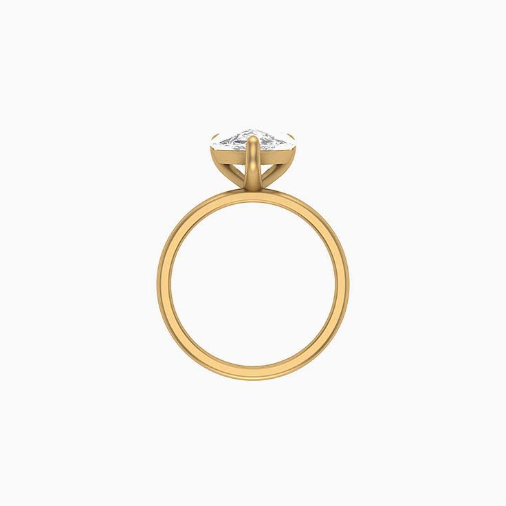 Mia 3 Claw 3ct Lab Pear Solitaire