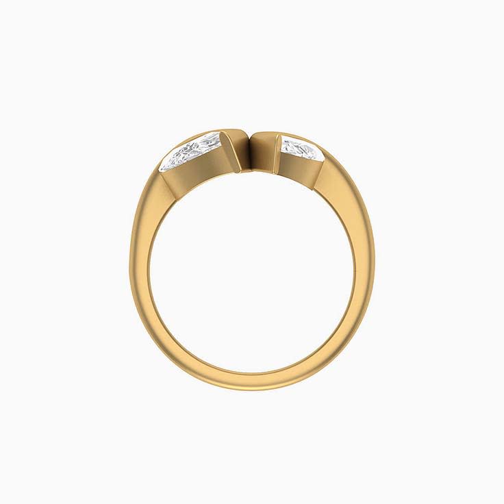 Moi et toi Lab diamond ring