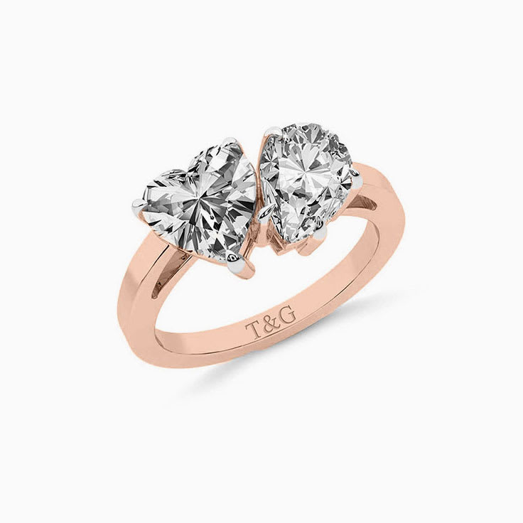 Heart And Pear Lab Grown Diamond Ring