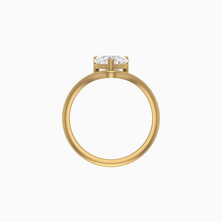 Floating heart lab grown diamond 1ct