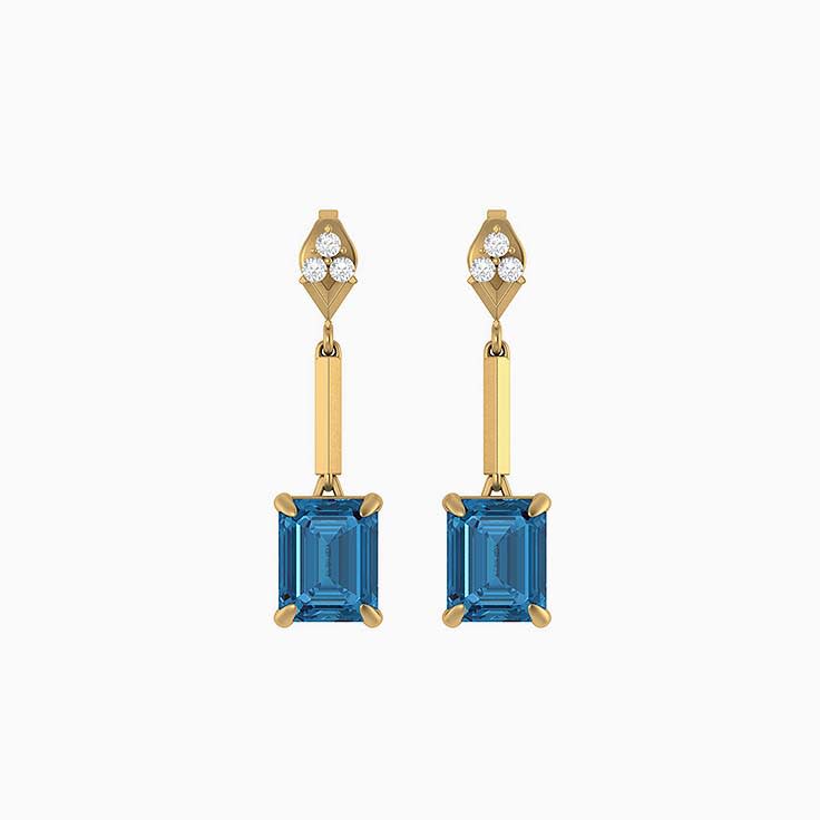 London Blue dangle earrings