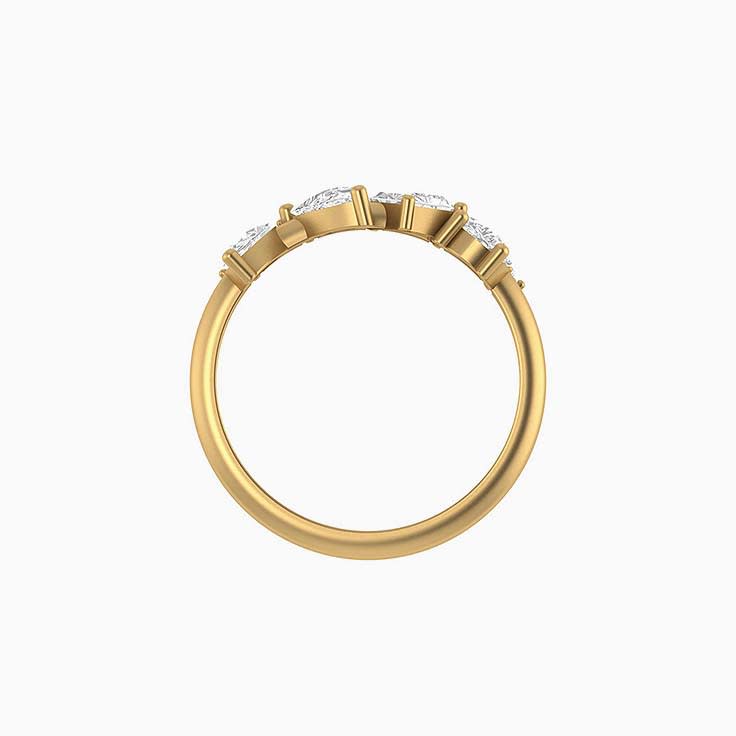 Fancy cut Lab diamond double ring