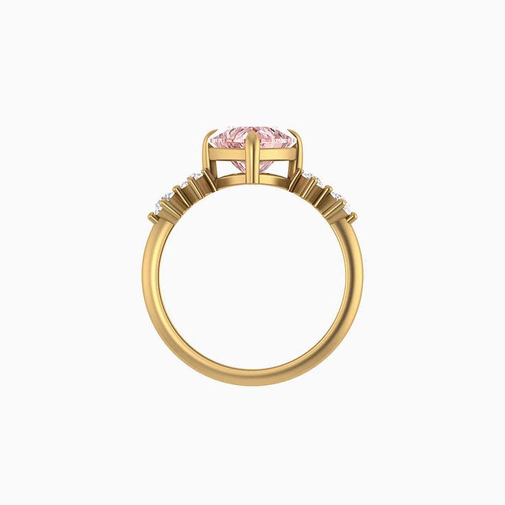 Romantic Lab Pink Diamond with diamonds