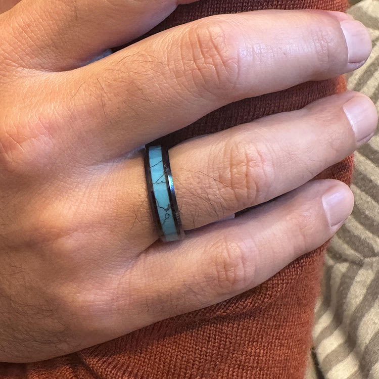 Bevel Edge With Turquoise Inlay