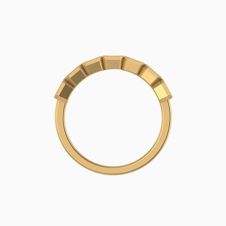 Lab Emerald cut Diamond  band