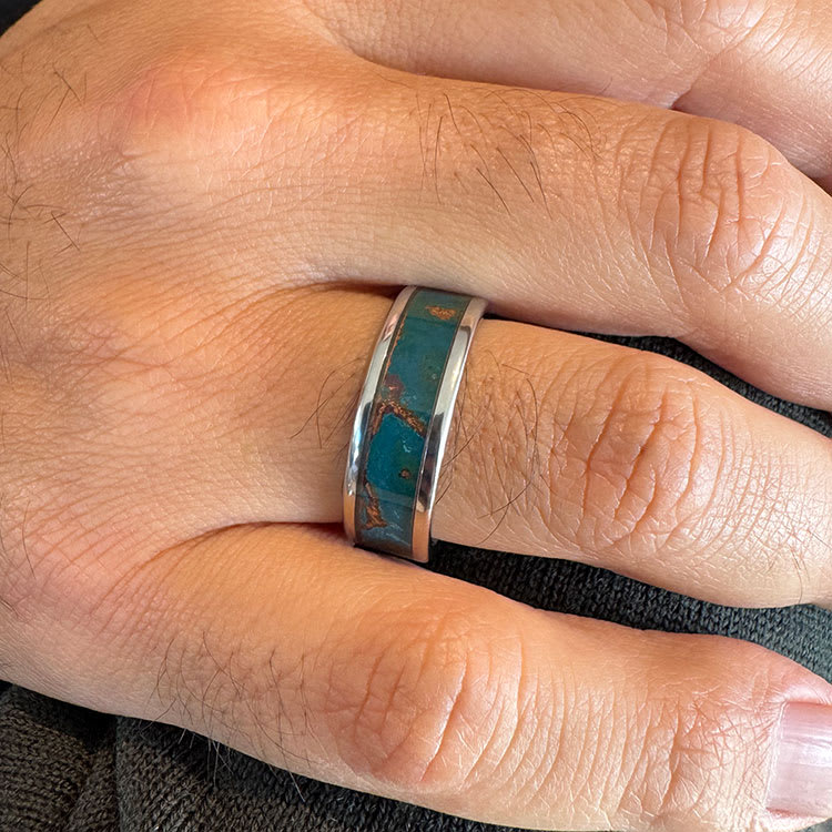 Mens ring inspired by ocean