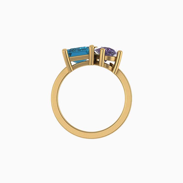Toi et Moi Lab Alexandrite and Natural London blue topaz