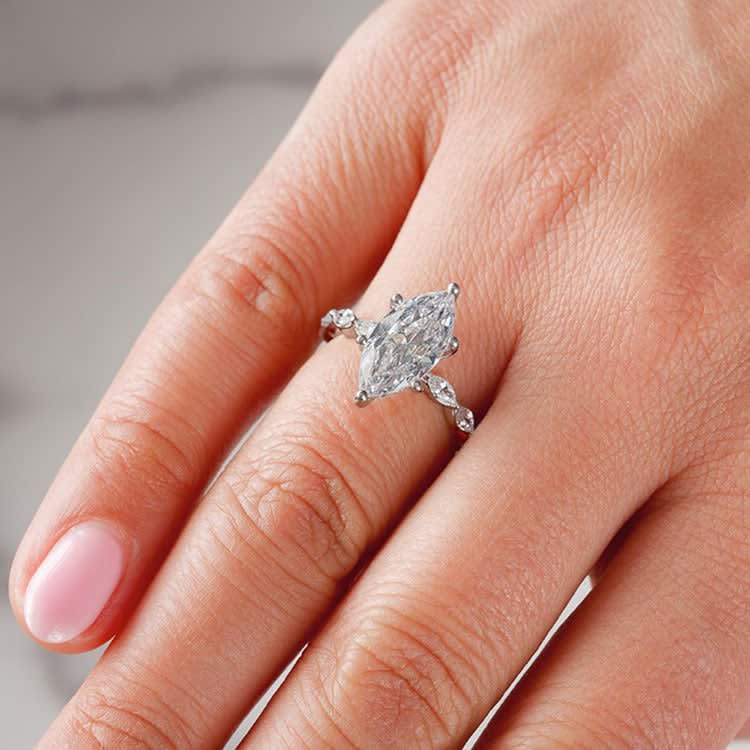 3carat Lab Marquise Engagement ring