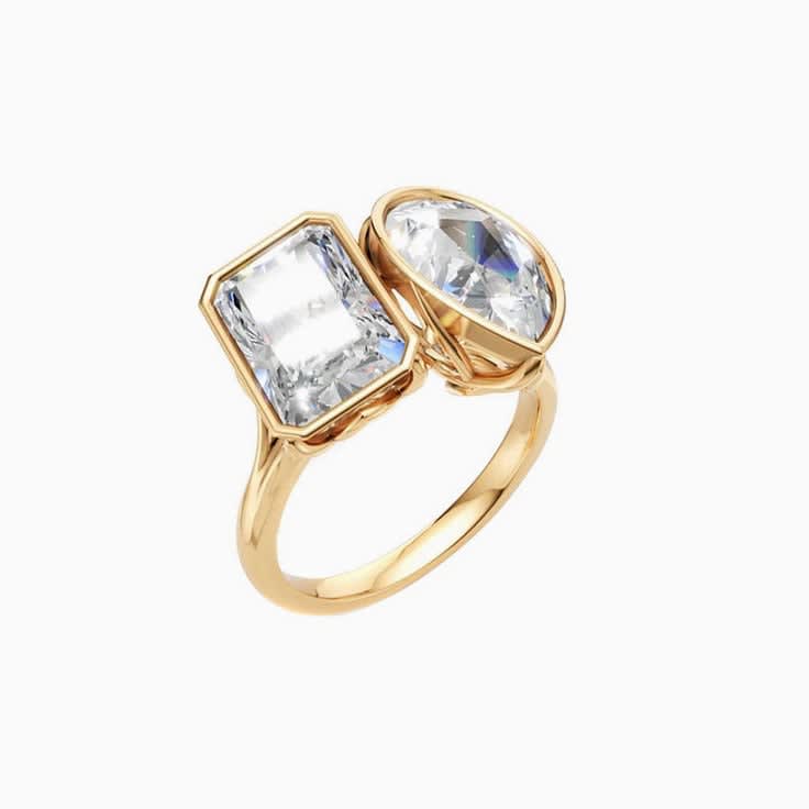 Toi et moi tulip set ring
