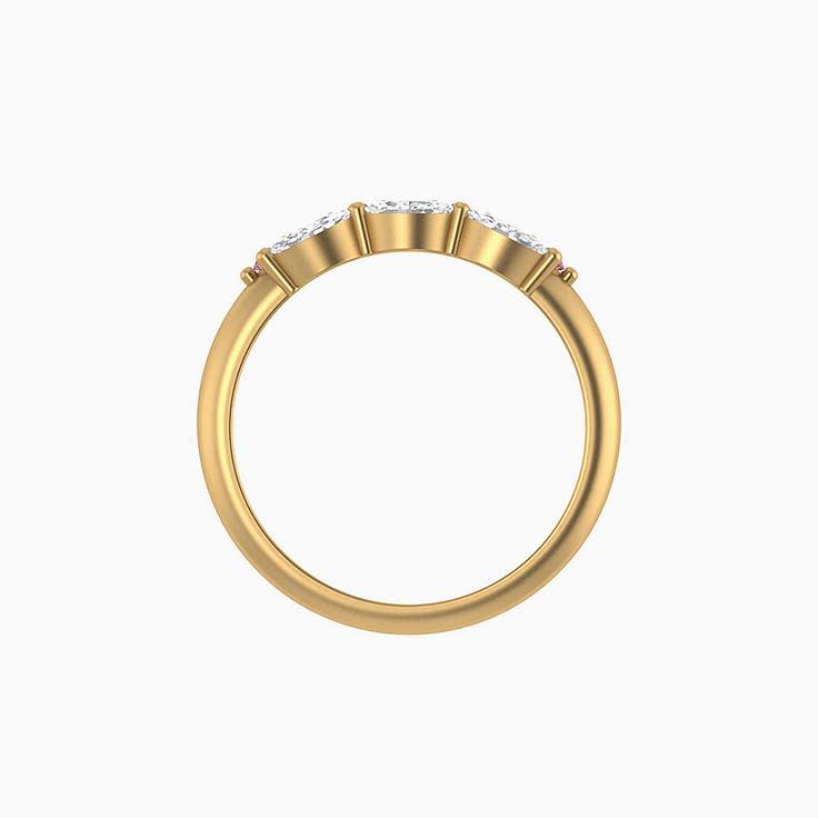 Natural white Marquise cut diamonds and Lab Pink Diamonds 3PR